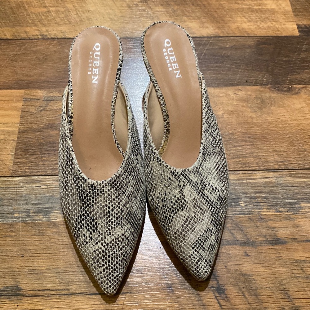 Brand new snake skin mules